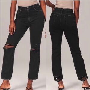 Abercrombie and Fitch Curve Love Ultra High Rise Straight Jeans Size 26